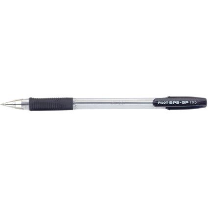 Ballpoint Pen, Black, Non-Retractable, Medium, 1mm Line Width, Non-Refillable, 12 Pack