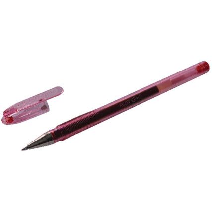 G-1 Series, Rollerball Pen, Red, Medium Tip Size, 0.7mm Line Width, Pack of 12