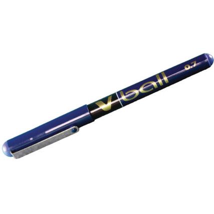 V-Ball Series, Rollerball Pen, Blue, Medium Tip Size, 0.5mm Line Width, Pack of 12