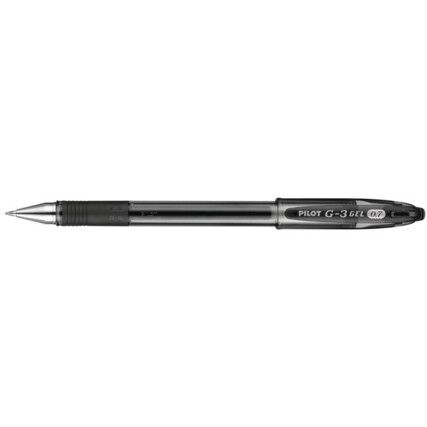 G-3, Gel Pen, Black, Non-Retractable, Fine, 0.4mm Line Width, Non-Refillable, 12 Pack