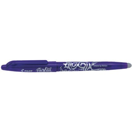 Frixion Ball Series, Rollerball Pen, Violet, Medium Tip Size, 0.7mm Line Width, Pack of 12