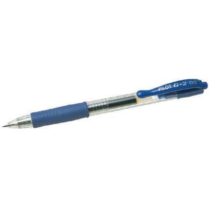 G205, Gel Pen, Blue, Retractable, Fine, 0.3mm Line Width, Cartridge, 12 Pack