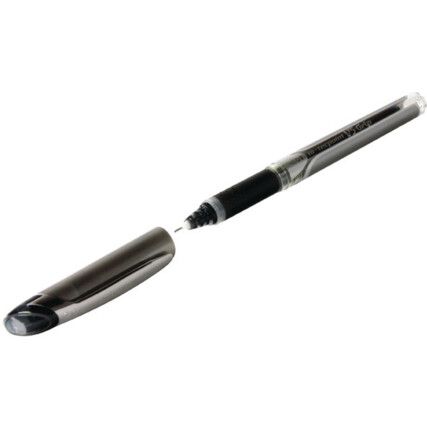 V5 Grip, Rollerball Pen, Black, Non-Retractable, Fine, 0.5mm Line Width, Non-Refillable, 12 Pack