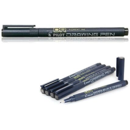 Drawing Pen 0.1mm Series, Drawing Pen, Black, Extra Fine Tip Size, 0.1mm Line Width, Pack of 12