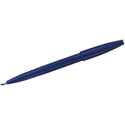 Sign S520, Fibre Tip Pen, Blue, Non-Retractable, Broad, 1mm Line Width, Non-Refillable, 12 Pack