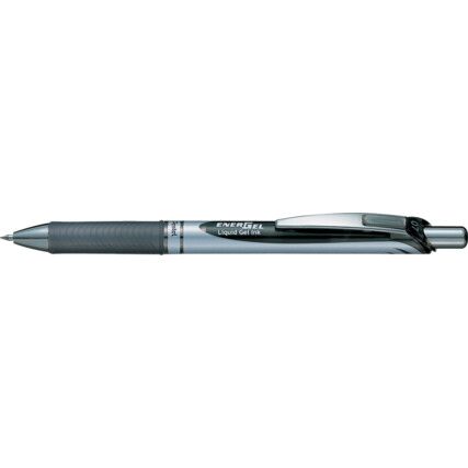 EnerGel XM BL77, Rollerball Pen, Black, Retractable, Fine, 0.35mm Line Width, Non-Refillable, 12 Pack