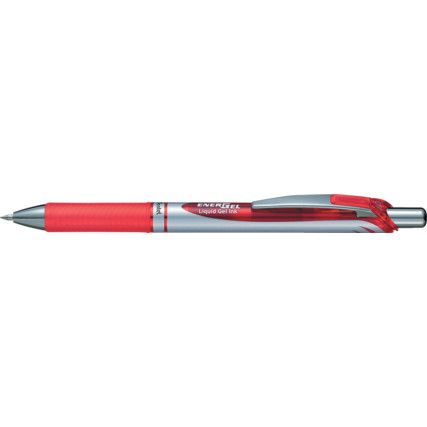 EnerGel XM BL77 Series, Rollerball Pen, Red, Fine Tip Size, 0.35mm Line Width, Pack of 12