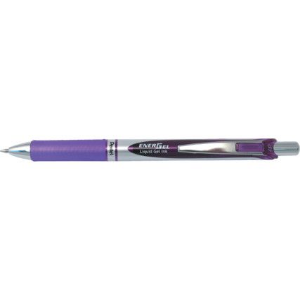 EnerGel XM BL77 Series, Rollerball Pen, Violet, Fine Tip Size, 0.35mm Line Width, Pack of 12