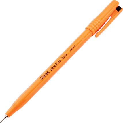 Ultra Fine, Fineliner Pen, Black, Non-Retractable, Fine, 0.3mm Line Width, Non-Refillable, 1 Pack