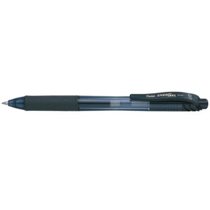 EnerGel-X BL107 Series, Rollerball Pen, Black, Medium Tip Size, 0.35mm Line Width, Pack of 12