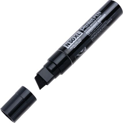 N50XL, Permanent Marker Pen, Black, Extra Broad, Chisel, Non-Retractable, 1 Pack