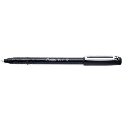 iZee BX460 Series, Ballpoint Pen, Black, Broad Tip Size, 0.5mm Line Width, Pack of 12