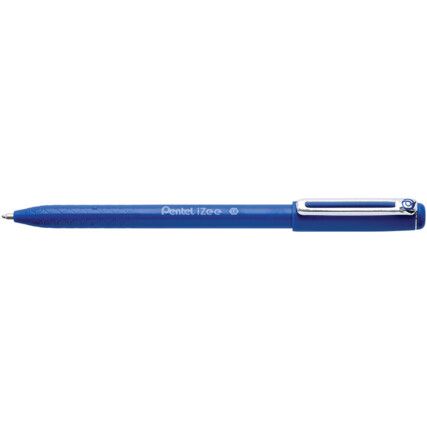 iZee BX460, Ballpoint Pen, Blue, Non-Retractable, Broad, 0.5mm Line Width, Cartridge, 12 Pack