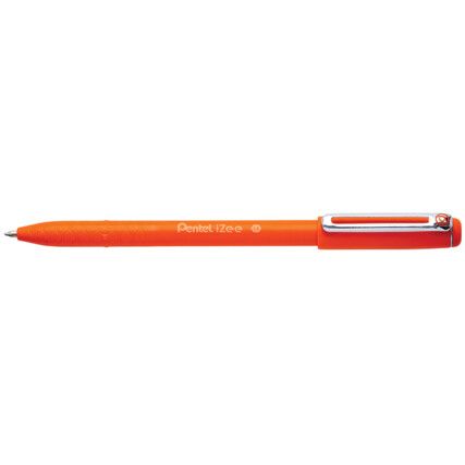 iZee BX460, Ballpoint Pen, Orange, Non-Retractable, Broad, 0.5mm Line Width, Cartridge, 12 Pack