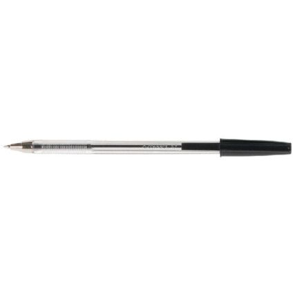 Ballpoint Pen, Black, Non-Retractable, Medium, 0.7mm Line Width, Non-Refillable, 20 Pack