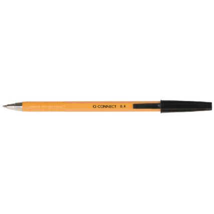 Ballpoint Pen, Black, Non-Retractable, Fine, 0.4mm Line Width, Non-Refillable, 20 Pack