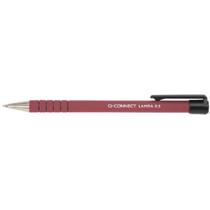 Lamda Series, Ballpoint Pen, Red, Medium Tip Size, 0.7mm Line Width, Pack of 12