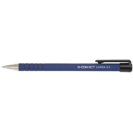 Lamda, Ballpoint Pen, Blue, Retractable, Medium, 0.7mm Line Width, Non-Refillable, 12 Pack