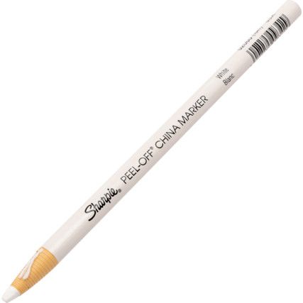 China Marker Pen, White, Medium, Bullet, Non-Retractable, 12 Pack