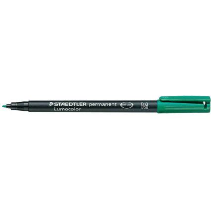 317 Lumocolor, OHP Marker Pen, Green, Medium, Bullet, Non-Retractable, 10 Pack