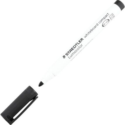 341 Lumocolor, Whiteboard Marker, Black, Medium, Bullet, Non-Retractable, 10 Pack