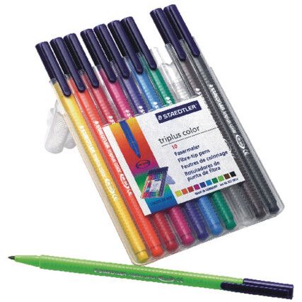 323 Series, Fibre Tip Pen, Assorted Colours, Fine Tip Size, 0.7mm Line Width, Pack of 10