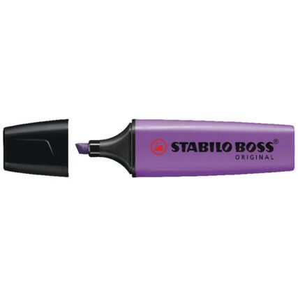 Boss , Highlighter , Violet , 2.0 - 5.0mm , Chisel , 10 Pack