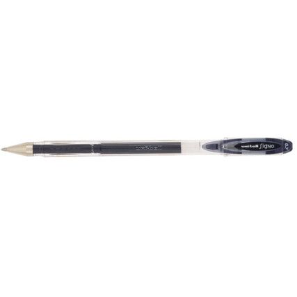 Signo Gel Series, Rollerball Pen, Black, Medium Tip Size, 0.5mm Line Width, Pack of 12