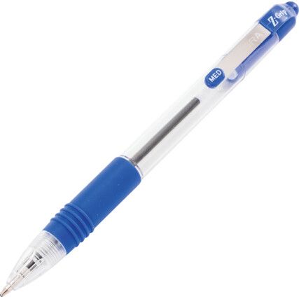 Z-Grip Series, Ballpoint Pen, Blue, Medium Tip Size, 0.7mm Line Width, Pack of 12