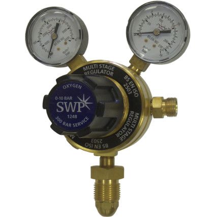 MULTI STAGE - 2 GAUGE OXYGEN REGULATOR 10 BAR