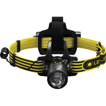 Head Torch, LED, Rechargeable, 50 to 300lm, 70m Beam Distance, IP68, ATEX Zone 2 and 22