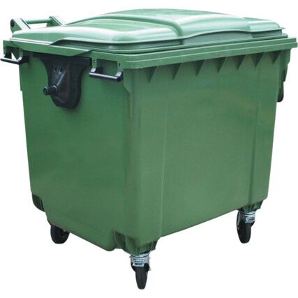 Industrial Green Wheelie Bin - 1100 Litre