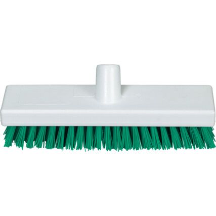 12" Red Stiff Poly Deck Brush Head