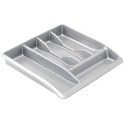 510855 Metallic Grey Cutlery Tray