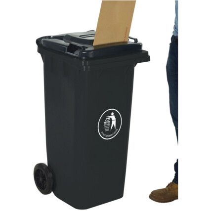 LWB24LSY Letter Slot Grey Wheelie Bin - 240 Litre