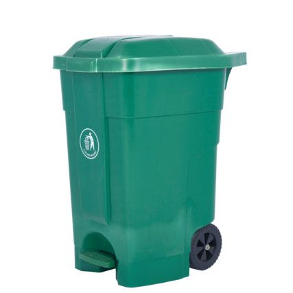 70 Litre Wheeled Pedal Bin - LWB70Y - Green