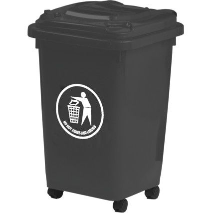 50 Litre Bin With Feet - LFB50Z- Dark Grey