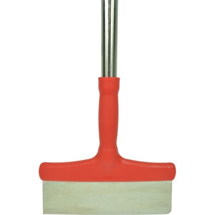 Red Stainless Steel Scraper with Aluminium Pole