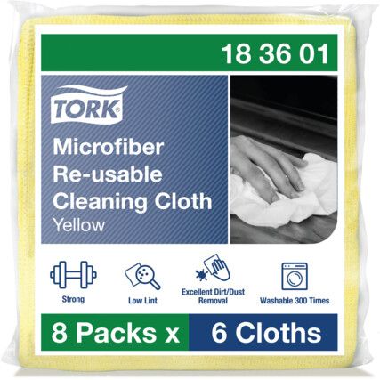 MICROFIBER REUSABLE CC YELLOW 8X6 SHEETS