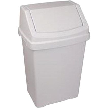 50L Swing-Top Bins with White Lid