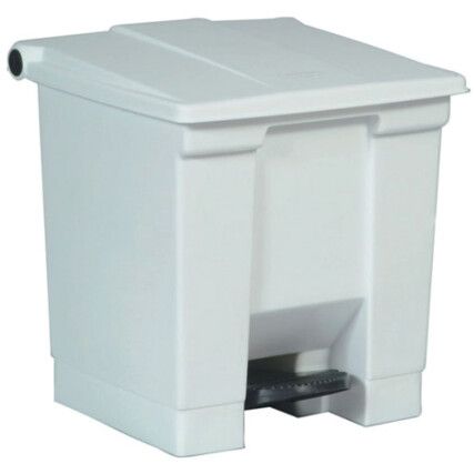 30lt Rubbermaid Legacy Step-On Bin White