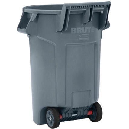 Rubbermaid Wheeled Brute Bin - Vented Channels , Grey 167Lt