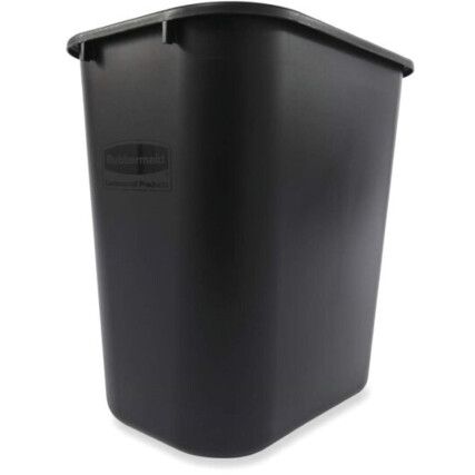 Rubbermaid Deskside Waste Bin - 26Lt BLACK