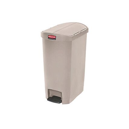 Rubbermaid End Step On 50Lt Beige Bin