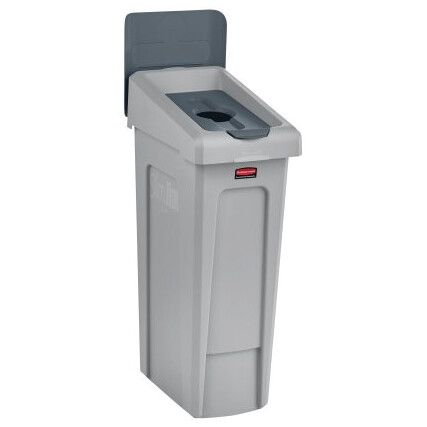 Slim Jim Recycling Station Stream/Bin Bottles/Cans Lid Grey