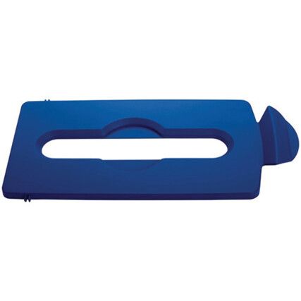 Slim Jim Recycling Station Bin Paper Slot Lid Blue