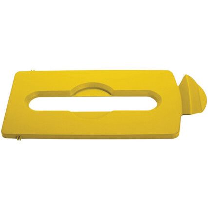 Slim Jim Recycling Station Bin Paper Slot Lid Yellow