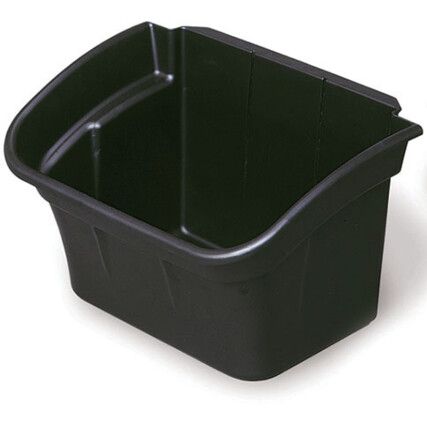 Plastic Storage Bin, Black, 431.8x307.975x266.7mm