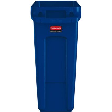 RUBBERMAID SLIM JIM RECYCLING BIN 60 LTR BLUE