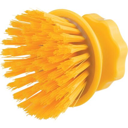 91mm RND STIFF POLY' (RES-SET) SCRUB BRUSH - BLUE